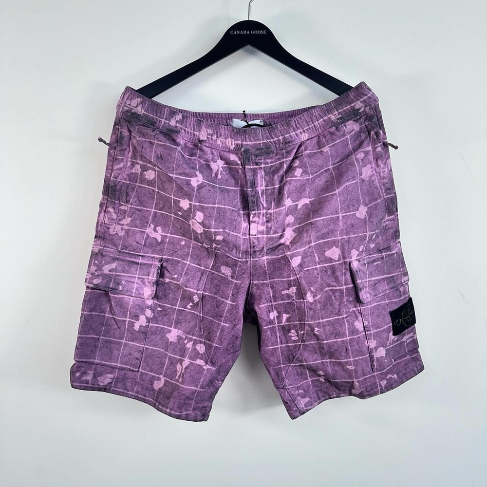 Stone Island Purple Cargo Shorts